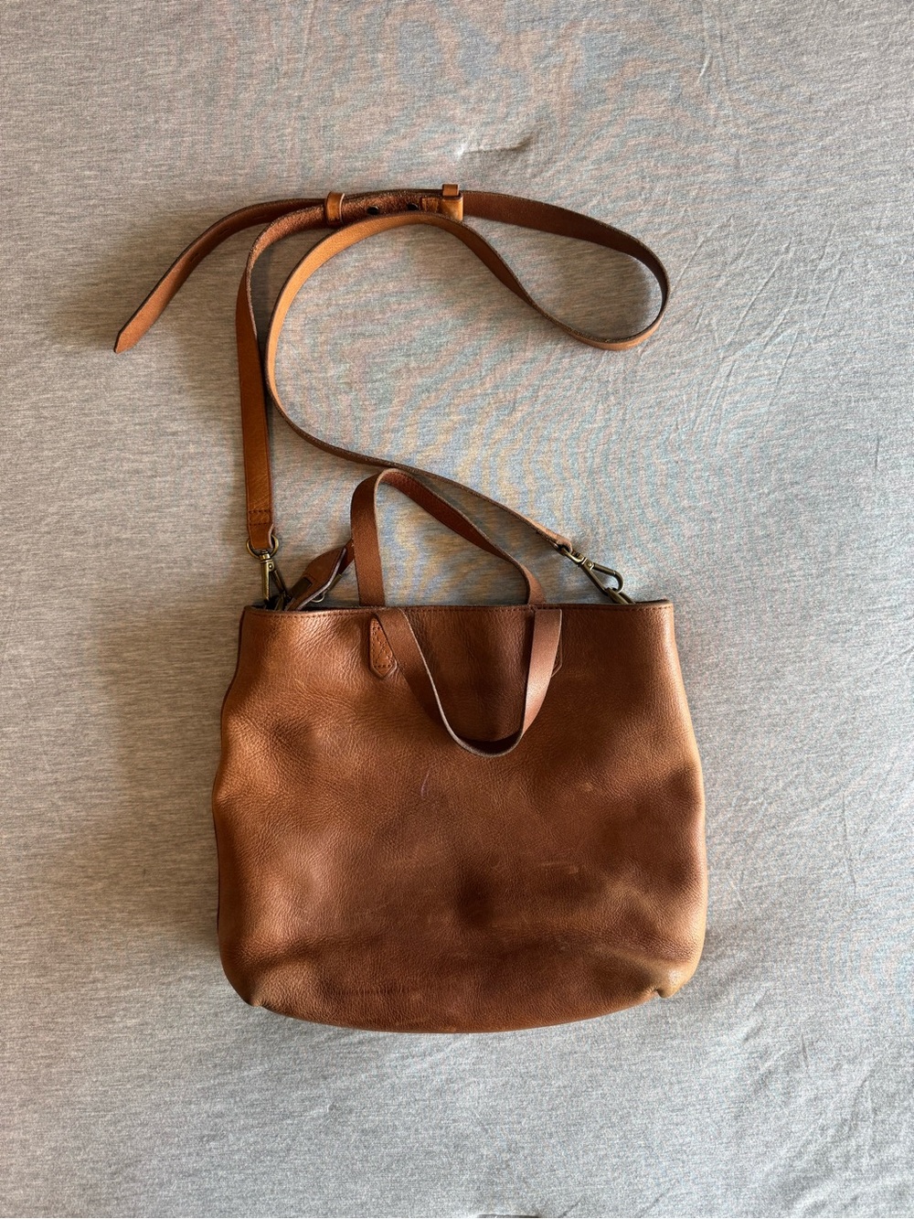 Madewell Zip Top Transport Leather Crossbody Purse